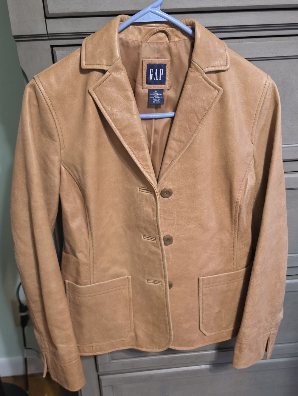 GAP Women's Tan Leather Blazer